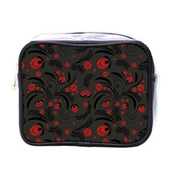 Folk Flowers Pattern Floral Surface Design Mini Toiletries Bag (one Side) by Eskimos