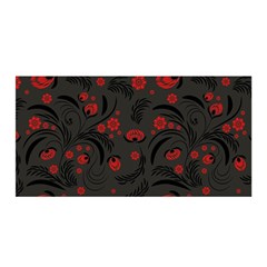 Folk Flowers Pattern Floral Surface Design Satin Wrap by Eskimos