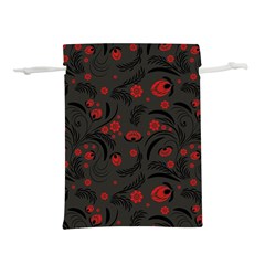 Folk Flowers Pattern Floral Surface Design Lightweight Drawstring Pouch (m) by Eskimos