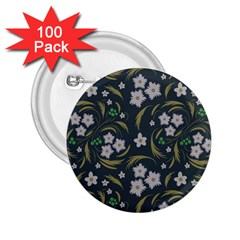 Folk Flowers Pattern Floral Surface Design 2 25  Buttons (100 Pack)  by Eskimos