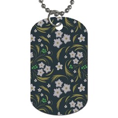 Folk Flowers Pattern Floral Surface Design Dog Tag (one Side) by Eskimos