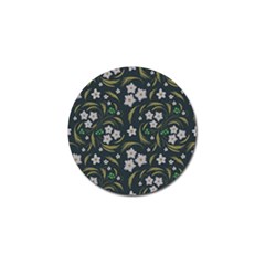 Folk Flowers Pattern Floral Surface Design Golf Ball Marker by Eskimos