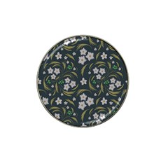 Folk Flowers Pattern Floral Surface Design Hat Clip Ball Marker (4 Pack) by Eskimos