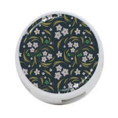 Folk Flowers Pattern Floral Surface Design 4-port Usb Hub (one Side) by Eskimos