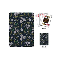 Folk Flowers Pattern Floral Surface Design Playing Cards Single Design (mini) by Eskimos