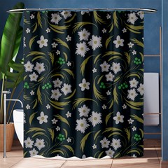 Folk Flowers Pattern Floral Surface Design Shower Curtain 60  X 72  (medium)  by Eskimos