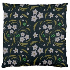 Folk Flowers Pattern Floral Surface Design Large Cushion Case (two Sides) by Eskimos