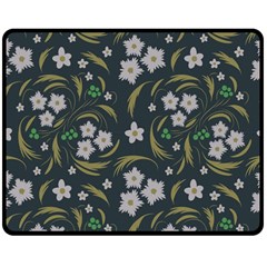 Folk Flowers Pattern Floral Surface Design Double Sided Fleece Blanket (medium)  by Eskimos