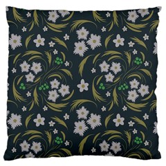 Folk Flowers Pattern Floral Surface Design Large Flano Cushion Case (one Side) by Eskimos