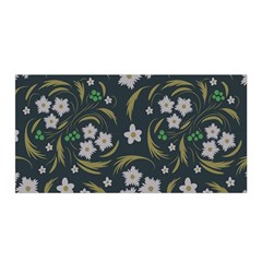 Folk Flowers Pattern Floral Surface Design Satin Wrap by Eskimos