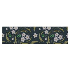 Folk Flowers Pattern Floral Surface Design Satin Scarf (oblong) by Eskimos