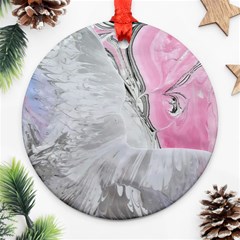 Abstract marbling collage Ornament (Round)