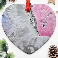 Abstract marbling collage Ornament (Heart)