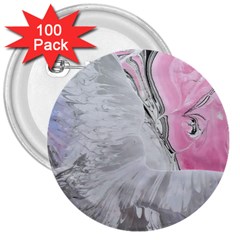 Abstract marbling collage 3  Buttons (100 pack) 