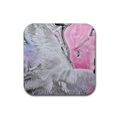 Abstract marbling collage Rubber Coaster (Square) 