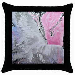 Abstract marbling collage Throw Pillow Case (Black)