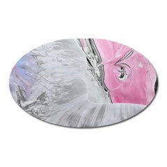 Abstract marbling collage Oval Magnet