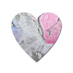 Abstract marbling collage Heart Magnet