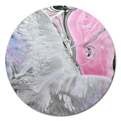 Abstract marbling collage Magnet 5  (Round)