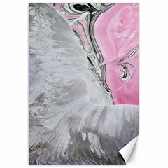 Abstract marbling collage Canvas 12  x 18 