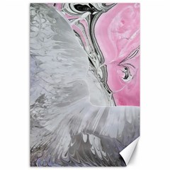 Abstract marbling collage Canvas 24  x 36 