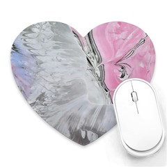 Abstract marbling collage Heart Mousepads