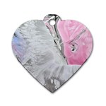 Abstract marbling collage Dog Tag Heart (One Side) Front