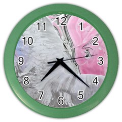 Abstract marbling collage Color Wall Clock