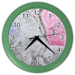 Abstract marbling collage Color Wall Clock Front