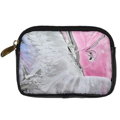 Abstract marbling collage Digital Camera Leather Case