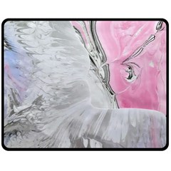 Abstract marbling collage Fleece Blanket (Medium) 