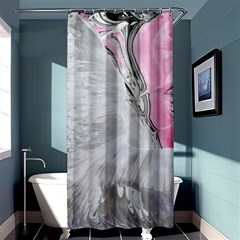 Abstract marbling collage Shower Curtain 36  x 72  (Stall) 