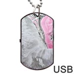 Abstract marbling collage Dog Tag USB Flash (One Side) Front