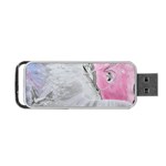 Abstract marbling collage Portable USB Flash (Two Sides) Front