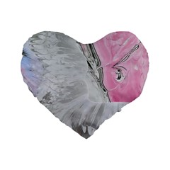 Abstract marbling collage Standard 16  Premium Heart Shape Cushions