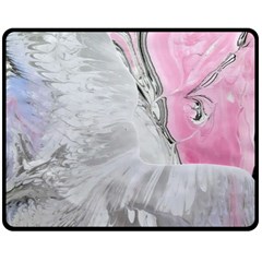 Abstract marbling collage Double Sided Fleece Blanket (Medium) 