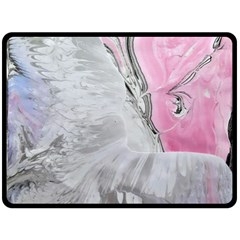 Abstract marbling collage Double Sided Fleece Blanket (Large) 