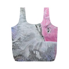 Abstract marbling collage Full Print Recycle Bag (M)