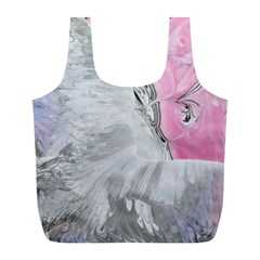 Abstract marbling collage Full Print Recycle Bag (L)