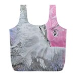 Abstract marbling collage Full Print Recycle Bag (L) Back