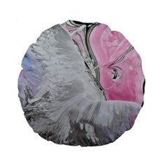 Abstract marbling collage Standard 15  Premium Flano Round Cushions