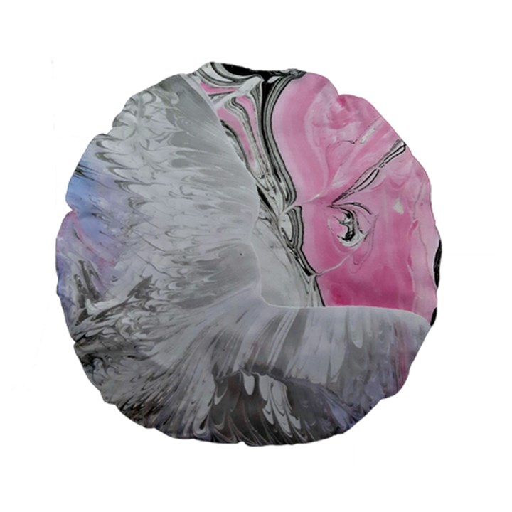 Abstract marbling collage Standard 15  Premium Flano Round Cushions