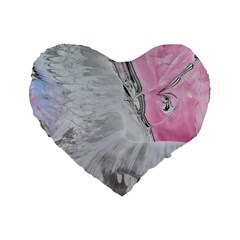 Abstract marbling collage Standard 16  Premium Flano Heart Shape Cushions