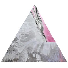 Abstract marbling collage Wooden Puzzle Triangle