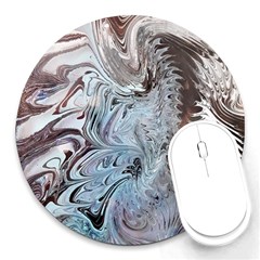 Painted feathers Round Mousepads