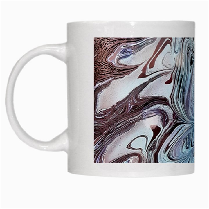 Painted feathers White Mugs