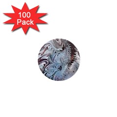 Painted feathers 1  Mini Buttons (100 pack) 