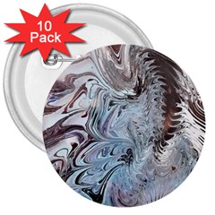 Painted feathers 3  Buttons (10 pack) 