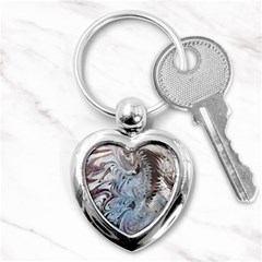 Painted feathers Key Chain (Heart)