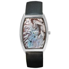 Painted feathers Barrel Style Metal Watch